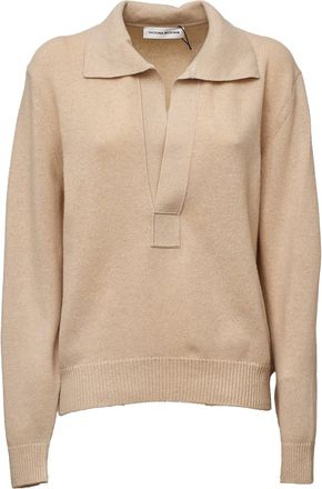 Victoria Beckham Cashmere-Blend Polo Collar Sweater