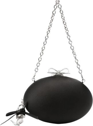 Self Portrait Satin Crystal Clutch - Dames - Clutches - Zwart - ONE Size - Polyester - Tassen