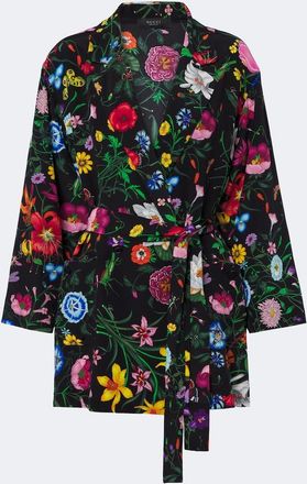 Gucci Gucci Flora belted silk cr&ecirc;pe de chine shirt