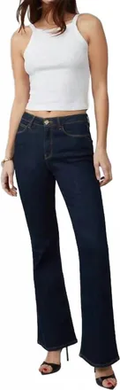 Lola Jeans Alice Flare Jeans In Dark Rinse Blue