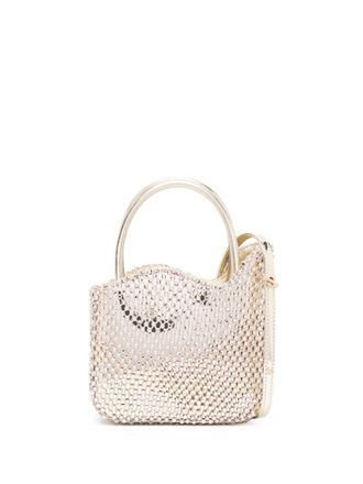 Le Silla small Ivy rhinestone-mesh tote bag - Gold