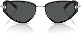 Tory Burch 53mm Cat Eye Sunglasses in Black at Nordstrom