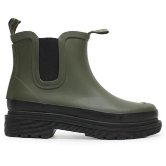 Ilse Jacobsen Rub 30C Rubber Womens Chelsea Boots - UK 8.5 - US 11-11.5 Women - EU 41 - Army - Size:UK 8.5