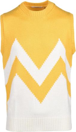 KANGRA Bold Zigzag Pattern Merino Wool Vest
