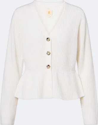Jardin Des Orangers Cardigan Peplum in lana e cashmere