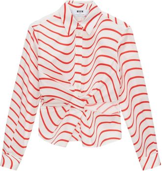 Msgm Blusa stampata - Rosso