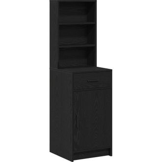 vidaXL Vidaxl - Alacena Roble Negro 40 X 40.5 X 135 Cm Madera Contrachapada
