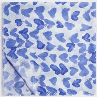 Katie Loxton Printed Scarf in Abstract Heart at Nordstrom