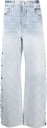 Amiri Jacquard Snap-Off jeans - men - Cotton - 28 - Blue