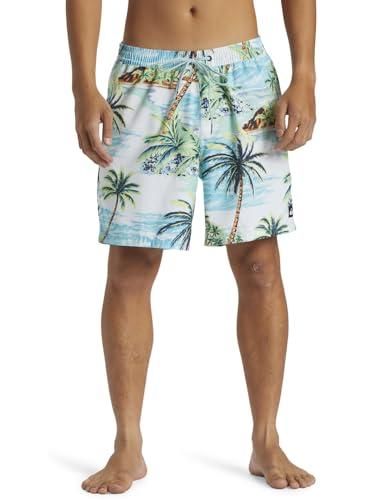 Short De Bain Quiksilver Imprimé Bleu - Taille 29 - Occasion état Correct