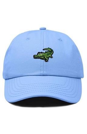 Dalix Alligator Embroidered Wildlife Cap in Light Blue at Nordstrom