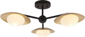 Netlighting TIVOLI Dimmable Stylish Indoor 3 Light Glass Semi Flush Ceiling Lamp
