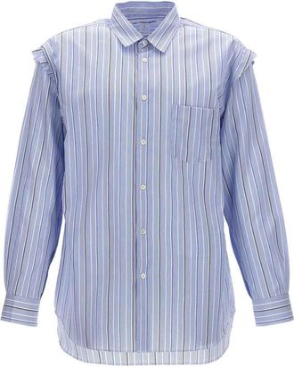 Comme Des Gar&ccedil;ons Unfinished Striped Shirt
