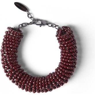 Brunello Cucinelli Silver bracelet in Red at Nordstrom