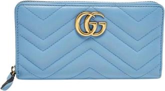 Gucci Pre-owned Wallets, female, Blue, Size: ONE SIZE Pre-owned Leather Wallet