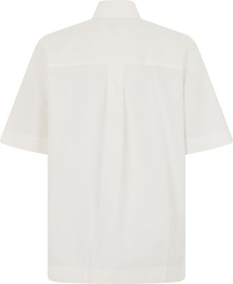 Bottega Veneta Womens Short-Sleeved Cotton Shirt White