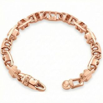 Pompeii3 Mens 14k Gold (46gram) or Platinum (86gram) 7.5mm Link Bracelet 8.5