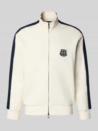 A|X Armani Exchange Sweatjacke mit Zweiwege-Rei&szlig;verschluss Modell FELPA in Offwhite, Gr&ouml;&szlig;e XXL