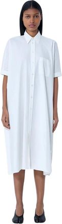 Maison Margiela Overhemdjurk met Knoopsluiting - Dames - Shirt Kleedjes - Wit - XS - Katoen - Kleedjes