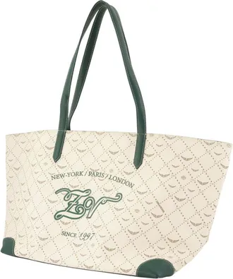 Zadig&Voltaire Womens Xl Monogram Tennis Shopper Bag - Zadig & Voltaire Synthetic White Totes-Shopping-Bags