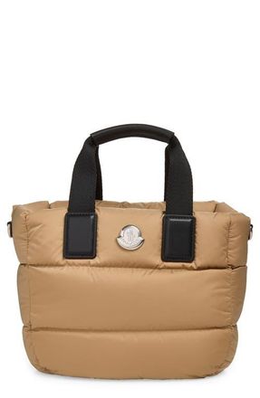 Moncler Mini Caradoc Quilted Tote Bag in Travertine at Nordstrom