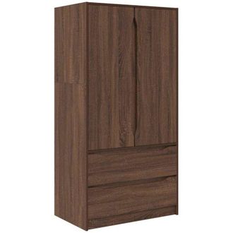 vidaXL Gabinete de Baño con cajón Roble Marrón 79,5 x 49 x 156 cm vidaXL