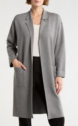 Max Studio Patch Pocket Long Cardigan in Grey at Nordstrom Rack, Size X-Small