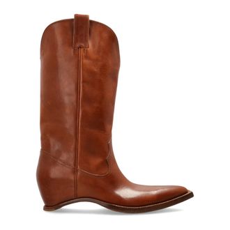 Maison Margiela Cowboy Boots, female, Brown, Size: 10 US Heel-less Western High Boots H45