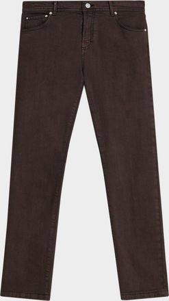 Kiton Mens Overdyed Wool Five-Pocket Pants
