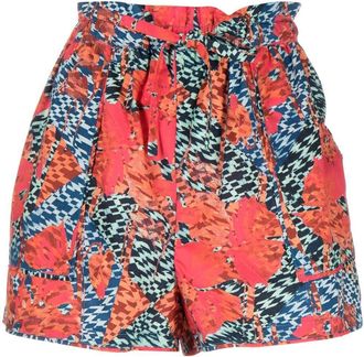 Ulla Johnson Edlyn high-waist mini shorts - women - Cotton - 2 - Red
