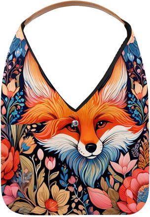 Generic Color Drawing Fox Reusable Lightweight Grocery Bags - Foldable Into Compact Pouch, Washable & Sturdy, Multipurpose for Shopping and Travel