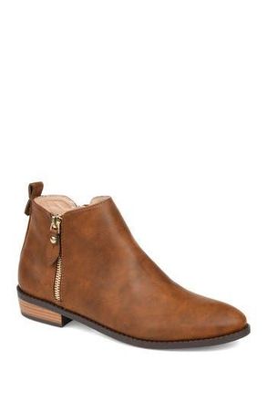 Journee Collection Ellis Round Toe Bootie in Brown at Nordstrom Rack, Size 9.5