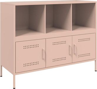 vidaXL Sideboard Pink 100.5x39x79 cm Steel Vidaxl