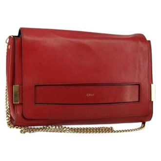 Chlo&eacute; Pre-owned Schoudertas - Dames - Pre-owned - Rood - Maat: ONE Size Leer