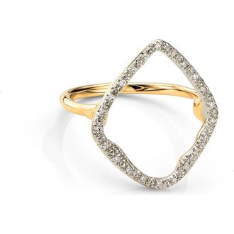 Monica Vinader Riva Hoop Diamond Ring in Yellow Gold at Nordstrom Rack, Size 7