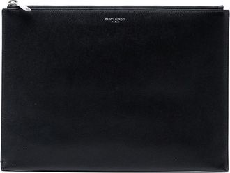 Saint Laurent Pre-owned Saint Laurent Grained Leather Zip Clutch Unisex WCNL4OF7NWC9WVBC
