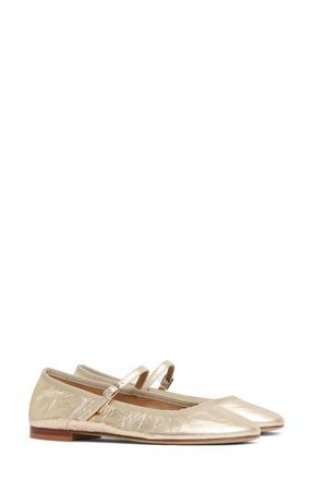 Mansur Gavriel Dance Mary Jane Flat in Crinkle Gold at Nordstrom, Size 7.5Us