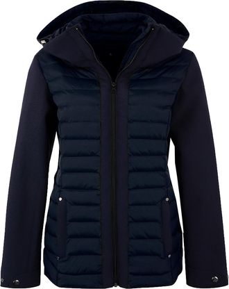 Deproc Steppjacke DEPROC ACTIVE GILMOUR AMY Women, Damen, Gr. 44L, blau (navy), 100% Polyester, figurbetont, mit innenliegendem Gummizug, Jacken Steppjacke, 