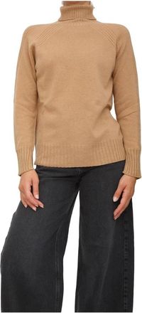 Twinset Kameel Trui Wol Kasjmier Mix - Dames - Coltruien - Bruin - S - Wol - Truien & Vesten
