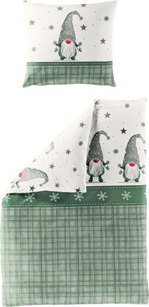 BIERBAUM Bettwäsche »3743« 2 Stk. tlg. Biber, 100 % Baumwolle, pflegeleicht, kuschelig weich