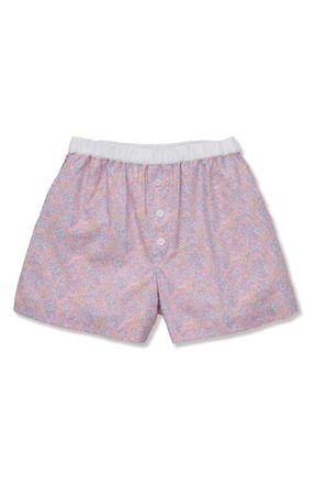 Petite Plume Cotton Pajama Shorts in Pink at Nordstrom, Size X-Small