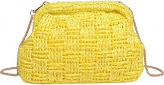 Urban Expression Womens Annie Clutch & Crossbody Bag In Yellow