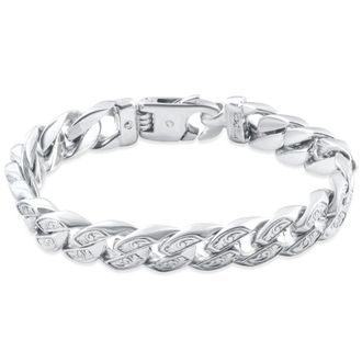 Pompeii3 Mens Designed Link 14k Gold (79gram) or Platinum (127gram) 10.5mm Bracelet 9.25