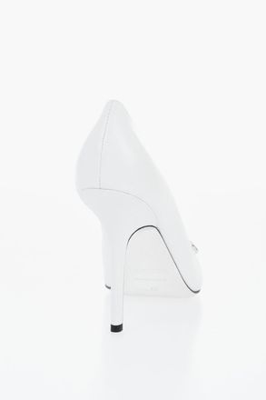 Dsquared2 Leather Pumps with Maxi Metal Logo Plate 10cm Dsquared2