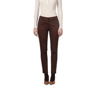 Mason's Pantalones Chinos Slim New York - Trousers - Mujer - Marr&oacute;n - 2XS