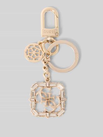 Guess Schlüsselanhänger mit Ziersteinbesatz Modell Bling in Gold, Größe 1