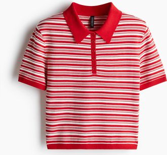 H&M Poloshirt aus Feinstrick - Red