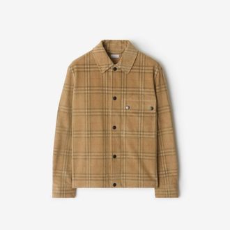 Burberry Check Corduroy Overshirt, Size: XXL