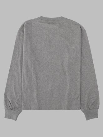 Ganni Graphic-Print Organic Cotton Sweatshirt - Gray