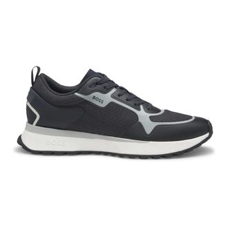 HUGO BOSS Schoenen, Heren, Blauw, 44 EU, Leer, Jonah Runn Sneaker